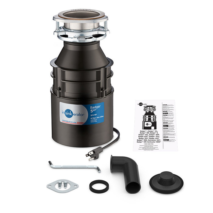 InSinkErator Badger 5XP 3/4 HP Continuous Feed Garbage Disposal